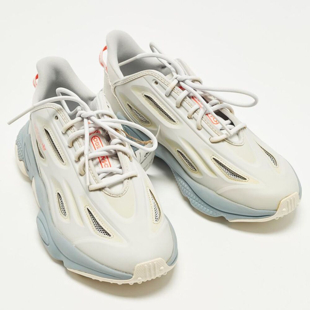Adidas Size 41.5 Grey Synthetic Leather Ozweego Celox Dash Lace Up Sneakers - Picture 4 of 7
